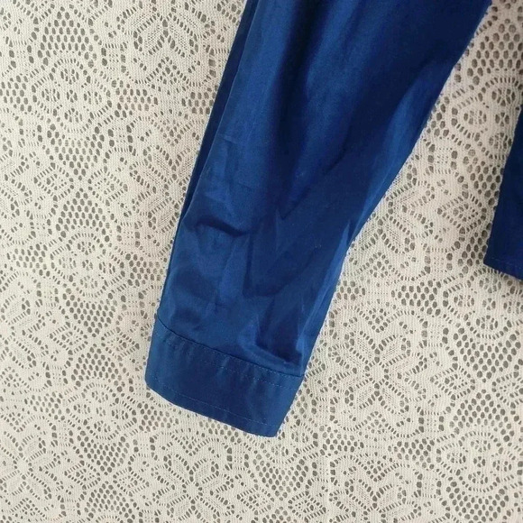 COPY - NWT Coogi Blue Embroidered Long sleeve Button Up Military Shirt Youths XL - Picture 13 of 13